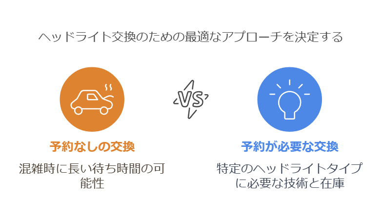 予約なしでオートバックスのライト交換はできる？事前確認のポイント