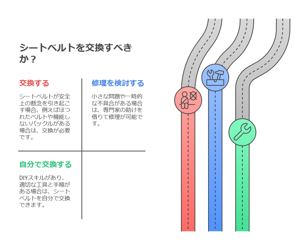 シートベルト交換 オートバックスの費用と注意点