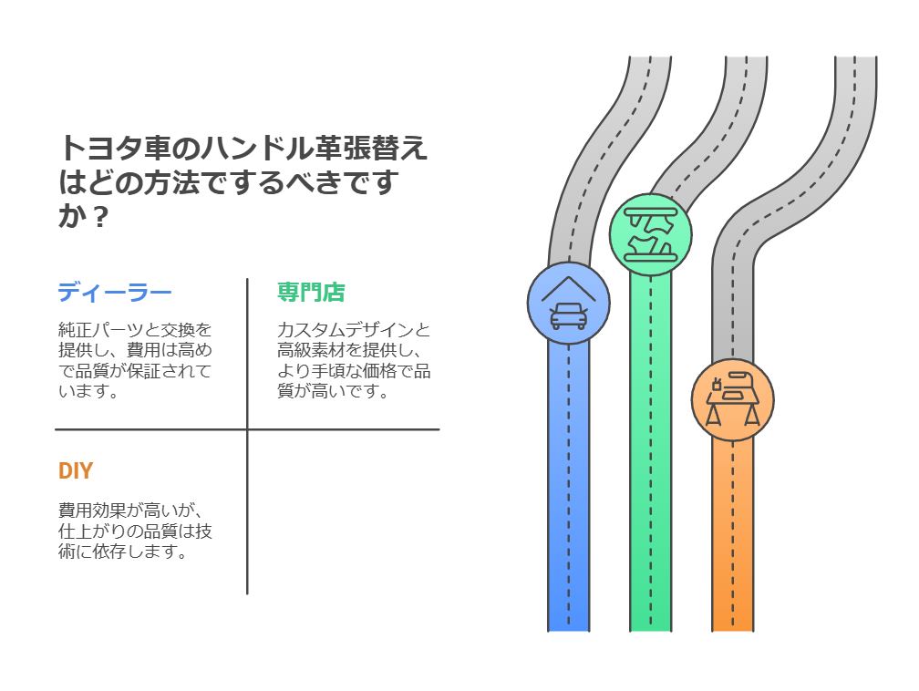 ハンドル 革 張替え トヨタの選択肢